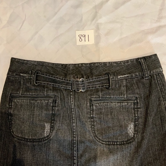 NWT-Armani Exchange stretch denim black jean skirt - Picture 3 of 3